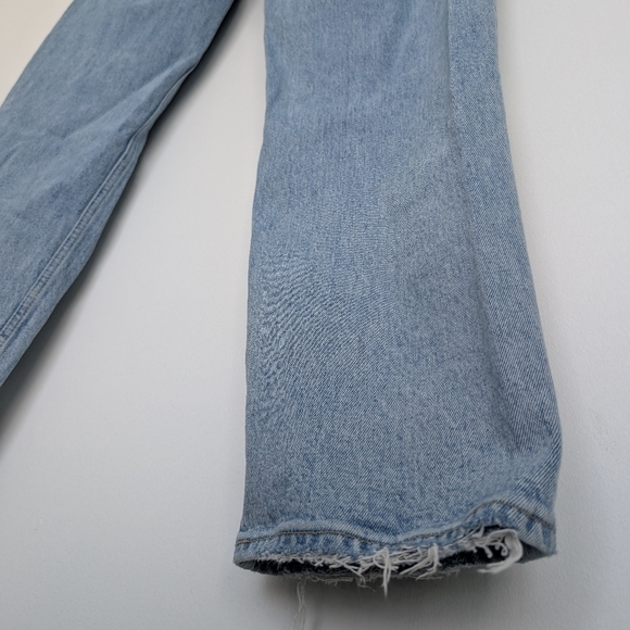 Abercrombie Curve Love 14L/32 90s Straight Ultra High Rise Jeans Distressed - Picture 9 of 16